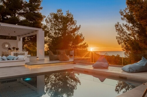 Ibiza Luxus Villa mit Pool & Meerblick - Villa Tarida Sunset 