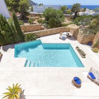 Casa vacaciones Ibiza con piscina - Cal d'en Real 1 - Casa estilo boutique con vistas al mar